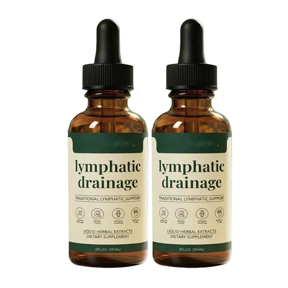 Lymphatic Drainage Drops Natural Herbal Lymph Support Liquid for Body Swelling Relief and Toxin Elimination 59Ml 1/2/3Pcs