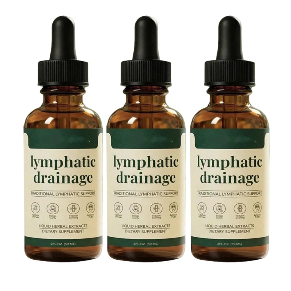 Lymphatic Drainage Drops Natural Herbal Lymph Support Liquid for Body Swelling Relief and Toxin Elimination 59Ml 1/2/3Pcs