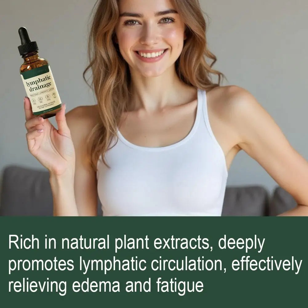 Lymphatic Drainage Drops Natural Herbal Lymph Support Liquid for Body Swelling Relief and Toxin Elimination 59Ml 1/2/3Pcs